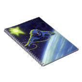 Vintage Science Fiction Astronaut auf einem Weltra Notizblock (Rechte Seite)