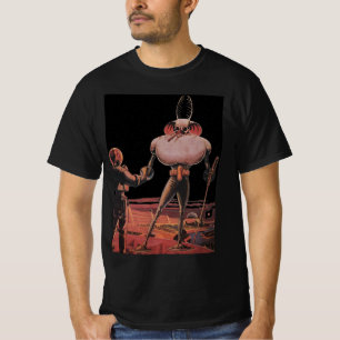 Vintage-Science-Fiction-Astronaut-Handschlag-Alien T-Shirt