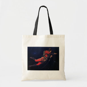 Vintage-Science-Fiction-Astronaut im Weltraum Tragetasche