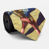 Vintage Science Fiction Astronaut mit Alien Robot Krawatte (Gerollt)