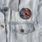 Vintage-Science-Fiction-Astronaut-Raketen-Raumschi Button (Beispiel)