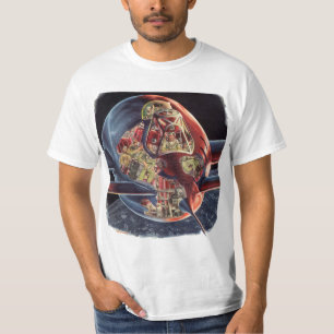 Vintage-Science-Fiction-Astronaut-Raketen-Raumschi T-Shirt