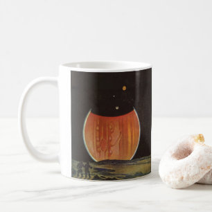 Vintage Science-Fiction, Astronauten auf Ganymed Kaffeetasse
