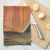 Vintage Science Fiction, Astronauten auf Ganymede Geschirrtuch (Viertel Falte)