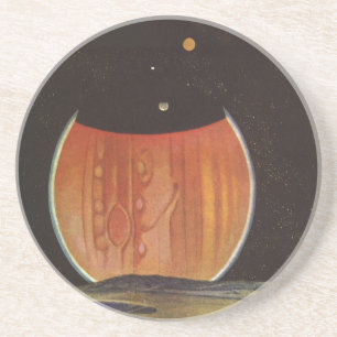 Vintage Science Fiction, Astronauten auf Ganymede Getränkeuntersetzer