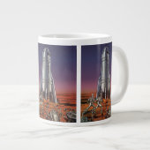 Vintage Science Fiction, Astronauten Käfer Außerir Jumbo-Tasse (Vorderseite Rechts)
