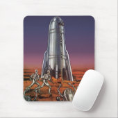 Vintage Science Fiction, Astronauten Käfer Außerir Mousepad (Mit Mouse)
