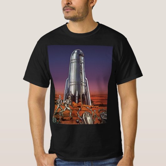Vintage Science Fiction, Astronauten Käfer Außerir T-Shirt (Vorderseite)
