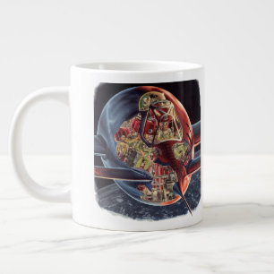 Vintage-Science-Fiction-Astronauten-Raketen-Raumsc Jumbo-Tasse