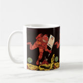 Vintage Science Fiction, Astronautenmondlandung Kaffeetasse (Links)