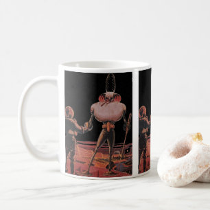 Vintage Science Fiction Astronautin Shake Hand Ali Kaffeetasse