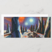 Vintage Science Fiction Auslandsplanung mit Außeri (Vorne/Hinten)