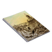 Vintage Science Fiction Außerirdischen Planet Bau Notizblock (Rechte Seite)