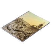 Vintage Science Fiction Außerirdischen Planet Bau Notizblock (Linke Seite)