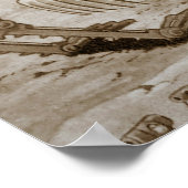 Vintage Science Fiction Außerirdischen Planet Bau Poster (Ecke)