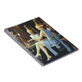 Vintage Science Fiction Beauty Salon Wellness-Cent Notizblock (Rechte Seite)