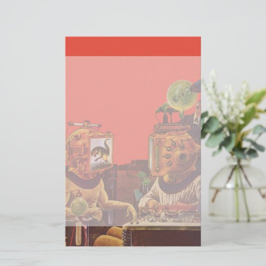 Vintage Science Fiction, Briefpapier (Stehend Vorderseite)