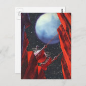 Vintage Science Fiction, Canyon Space Moon Rover Postkarte (Vorne/Hinten)