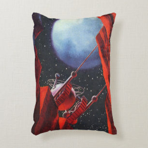 Vintage Science-Fiction, Canyon-Weltraum-Mond-Rove Dekokissen