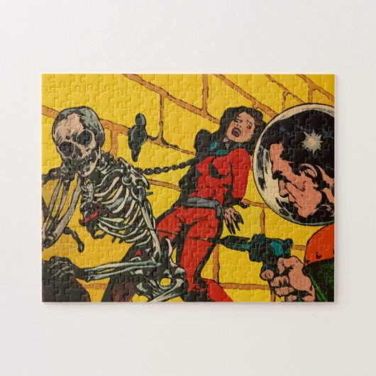 Vintage Science Fiction Comic Kunst Puzzle (Horizontal)
