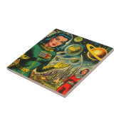 Vintage Science Fiction Comicen Fliese (Seite)