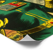 Vintage Science Fiction Comicen Poster (Ecke)