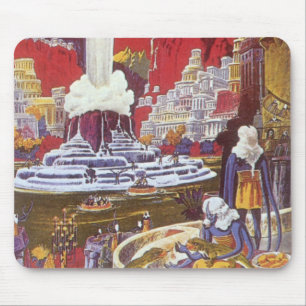 Vintage Science Fiction, die verlorene Stadt Atlan Mousepad