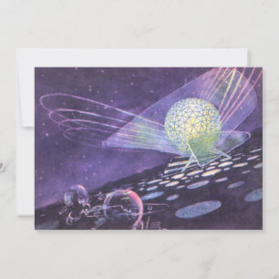 Vintage Science-Fiction, ein leuchtender Orb mit A