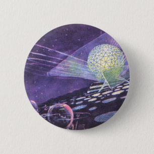 Vintage Science-Fiction, ein leuchtender Orb mit A Button