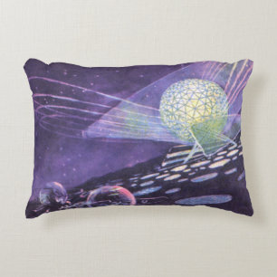 Vintage Science-Fiction, ein leuchtender Orb mit A Dekokissen