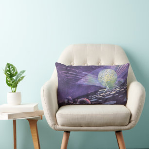 Vintage-Science-Fiction, ein leuchtender Orb mit A Lendenkissen