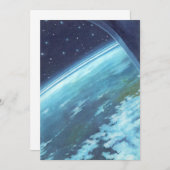 Vintage Science Fiction, Erde am Abend mit Sternen (Vorne/Hinten)