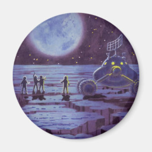 Vintage Science Fiction Erde Rover Außerirdischen  Magnet
