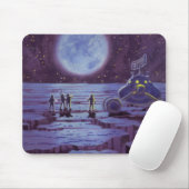 Vintage Science Fiction Erde Rover Außerirdischen Mousepad (Mit Mouse)