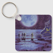 Vintage Science Fiction Erde Rover Außerirdischen Schlüsselanhänger (Vorderseite)