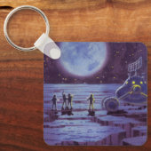 Vintage Science Fiction Erde Rover Außerirdischen  Schlüsselanhänger (Vorderseite)