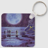 Vintage Science Fiction Erde Rover Außerirdischen  Schlüsselanhänger (Rückseite)