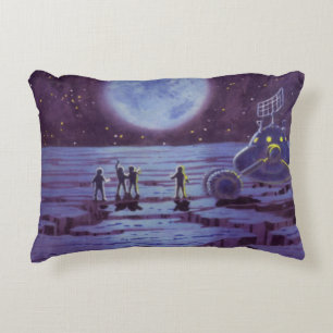Vintage Science-Fiction-Erderover - Aliens auf dem Dekokissen
