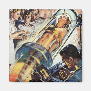 Vintage Science Fiction, Experiment mit Labradoren Magnet