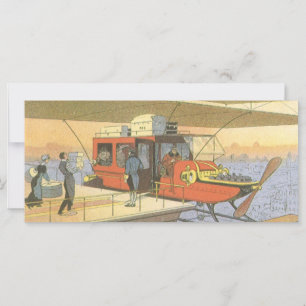 Vintage Science Fiction Flugzeug Hubschrauber Limo