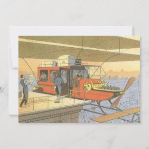 Vintage Science Fiction Flugzeug Hubschrauber Limo