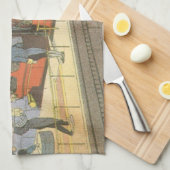 Vintage Science Fiction Flugzeug Hubschrauber Limo Handtuch (Viertel Falte)