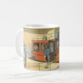Vintage Science Fiction Flugzeug Hubschrauber Limo Kaffeetasse (Vorderseite Links)