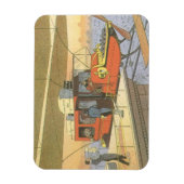 Vintage Science Fiction Flugzeug Hubschrauber Limo Magnet (Vertikal)