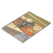 Vintage Science Fiction Flugzeug Hubschrauber Limo Notizblock (Linke Seite)