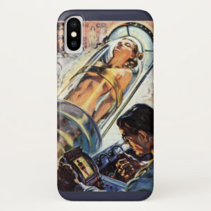 Vintage Science-Fiction, Frau im Laborexperiment Case-Mate iPhone Hülle