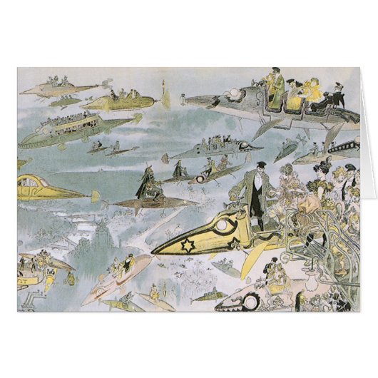 Vintage Science Fiction Futuristische Autos, Taxis (Vorderseite (Horizontal))