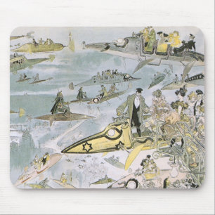 Vintage Science Fiction Futuristische Autos, Taxis Mousepad