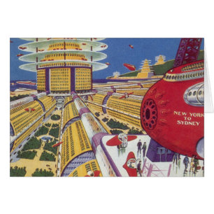 Vintage Science Fiction, futuristische New York Ci