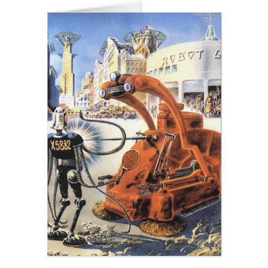 Vintage Science Fiction Futuristische Stadt Alien (Vorne)